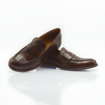 Figini - Mocassino a sacchetto con fondo cuoio in vitello Testa Moro - Figini Milano