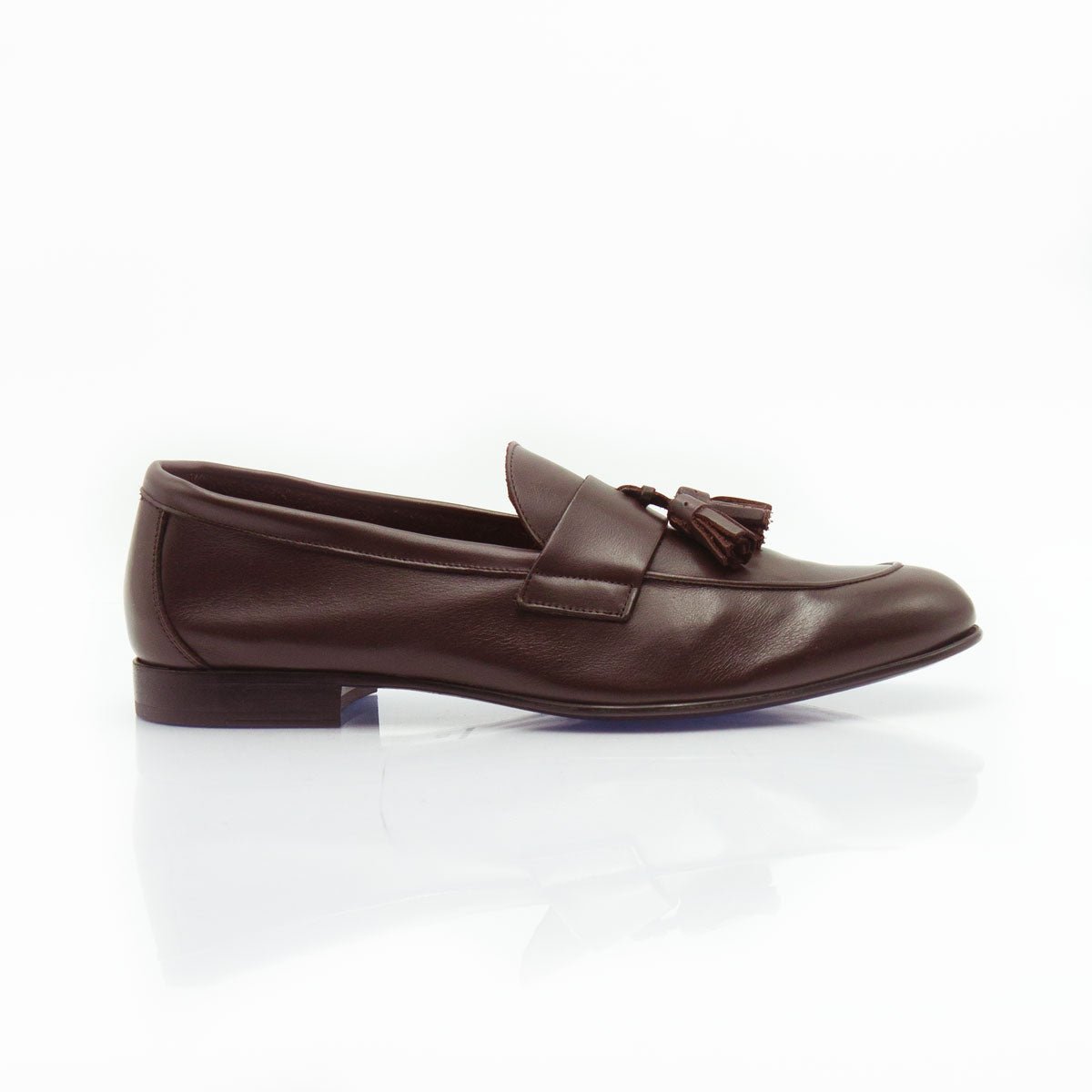 Figini - Mocassino guanto con fiocchetti in nappa testa moro - Figini Milano