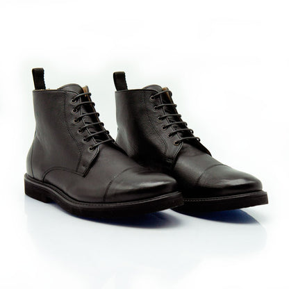 Figini - Polacchine con puntale e fondo flex in vitello nero - Figini Milano