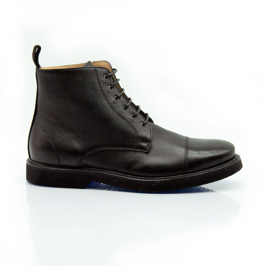 Figini - Polacchine con puntale e fondo flex in vitello nero - Figini Milano