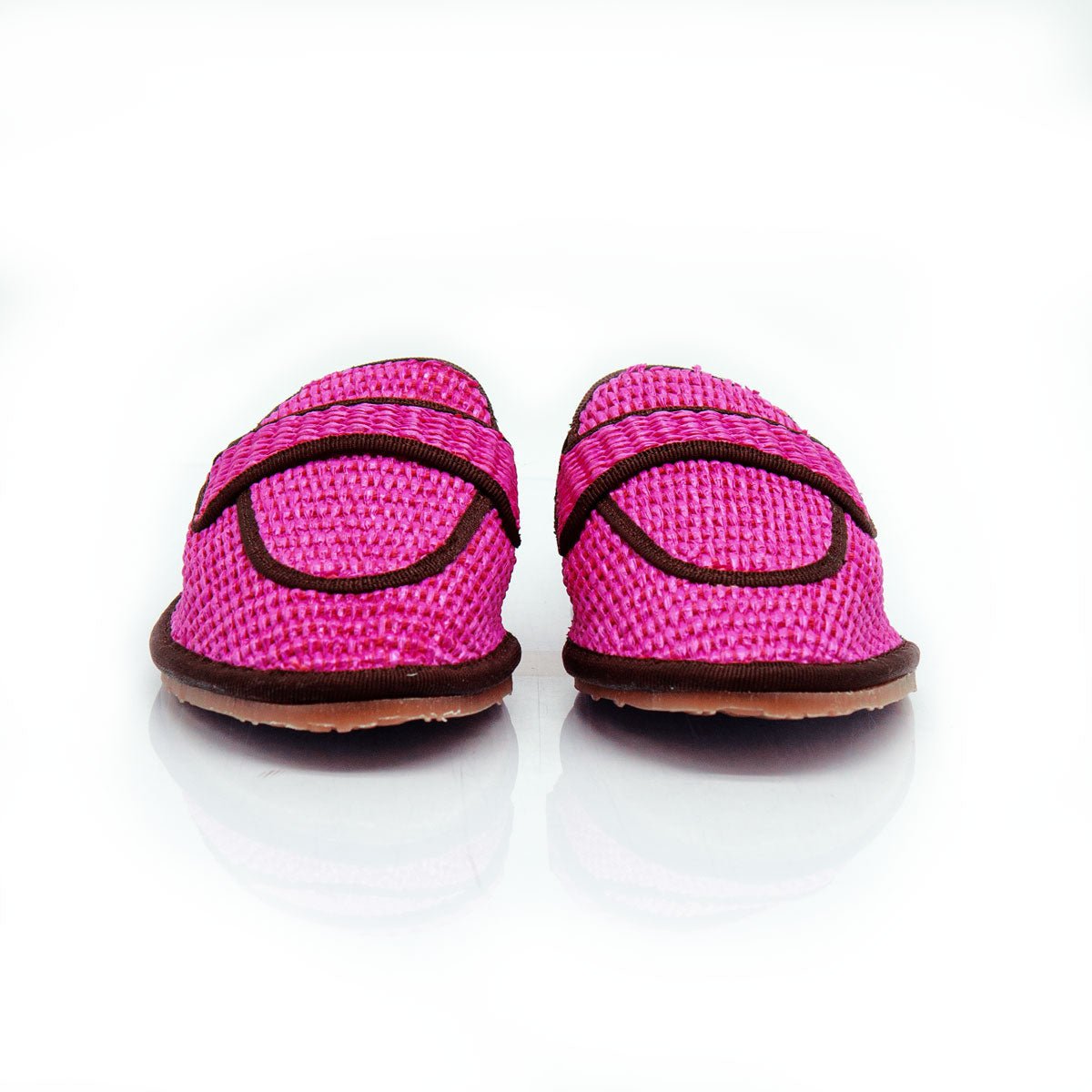 Figini - Sabot Friulana con passante in Rafia Fucsia - Figini Milano