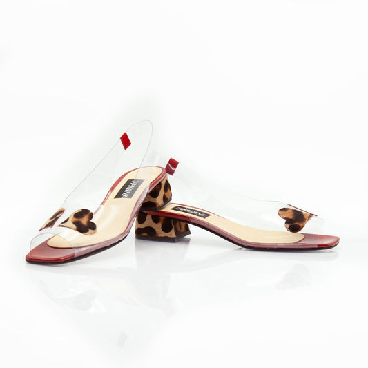 Figini - Sandali in vinile con cuori maculati - Figini Milano