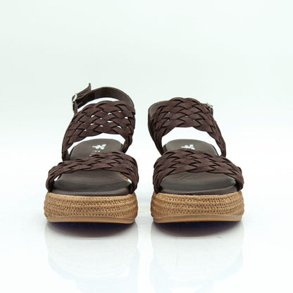 Figini - Sandali intrecciati con platform 5 cm in camoscio Testamoro - Figini Milano