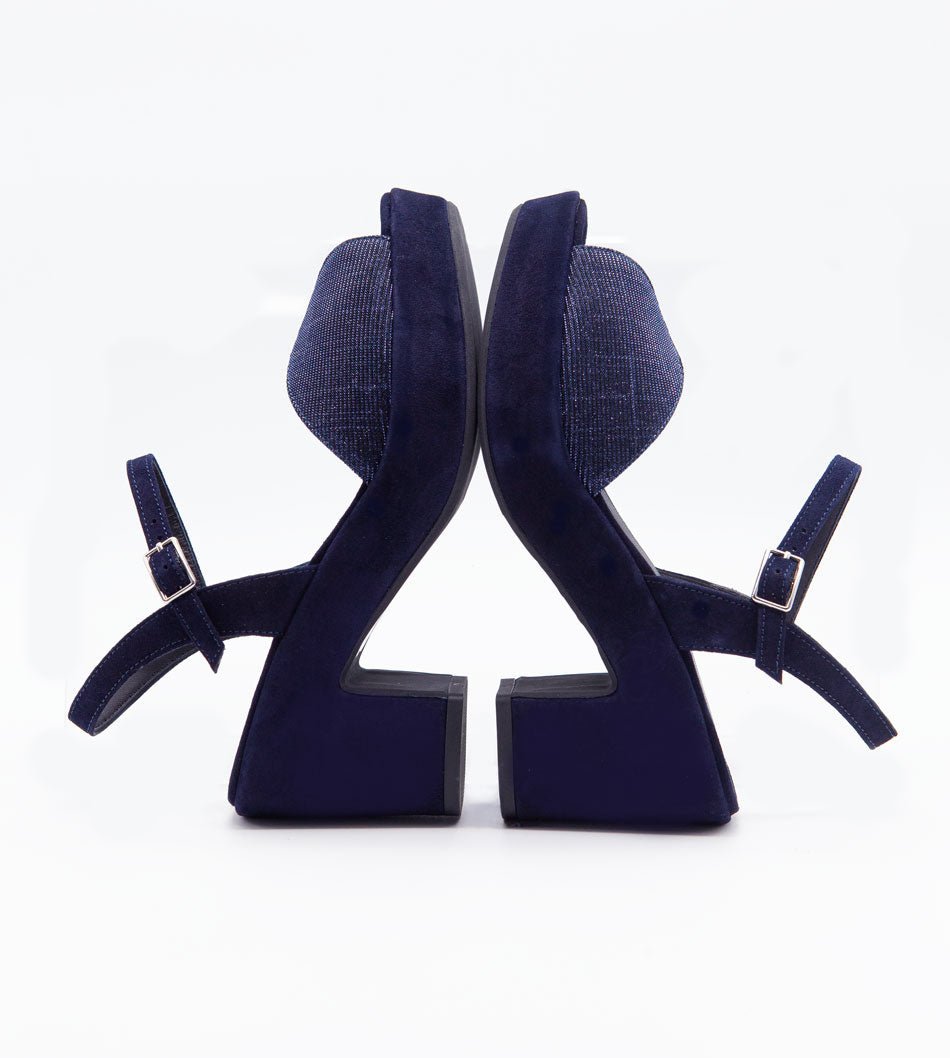 Figini - Sandali Platform con mascherina glitter Blu - Figini Milano