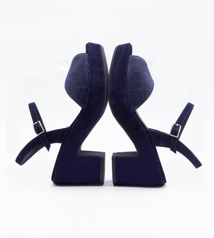 Figini - Sandali Platform con mascherina glitter Blu - Figini Milano