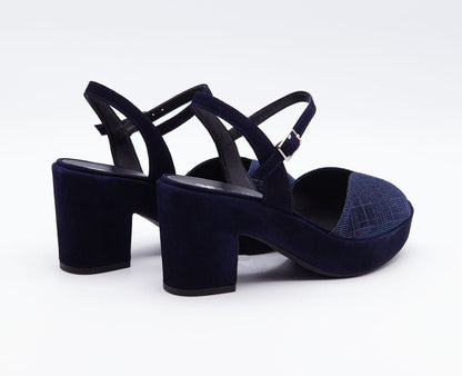 Figini - Sandali Platform con mascherina glitter Blu - Figini Milano