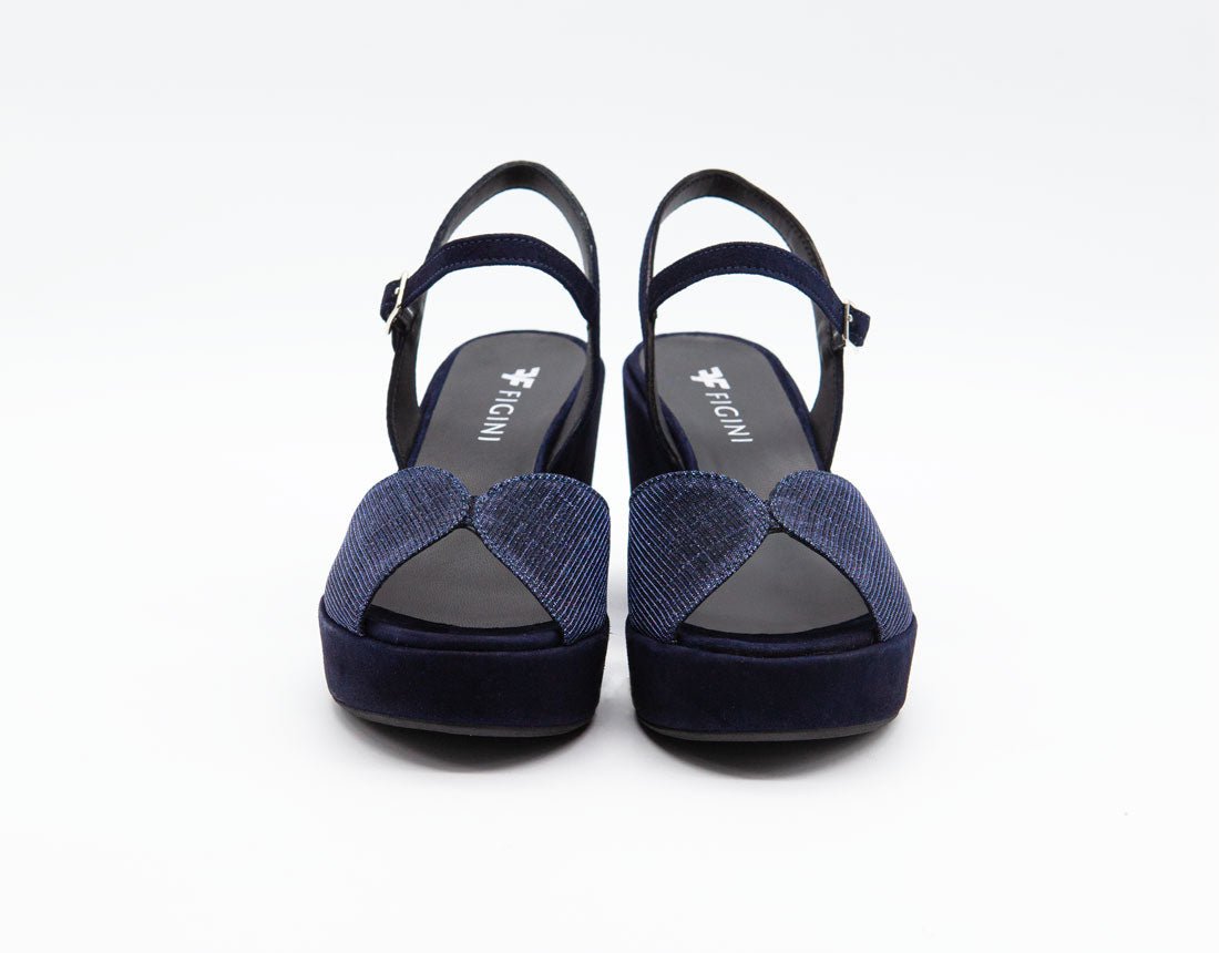 Figini - Sandali Platform con mascherina glitter Blu - Figini Milano