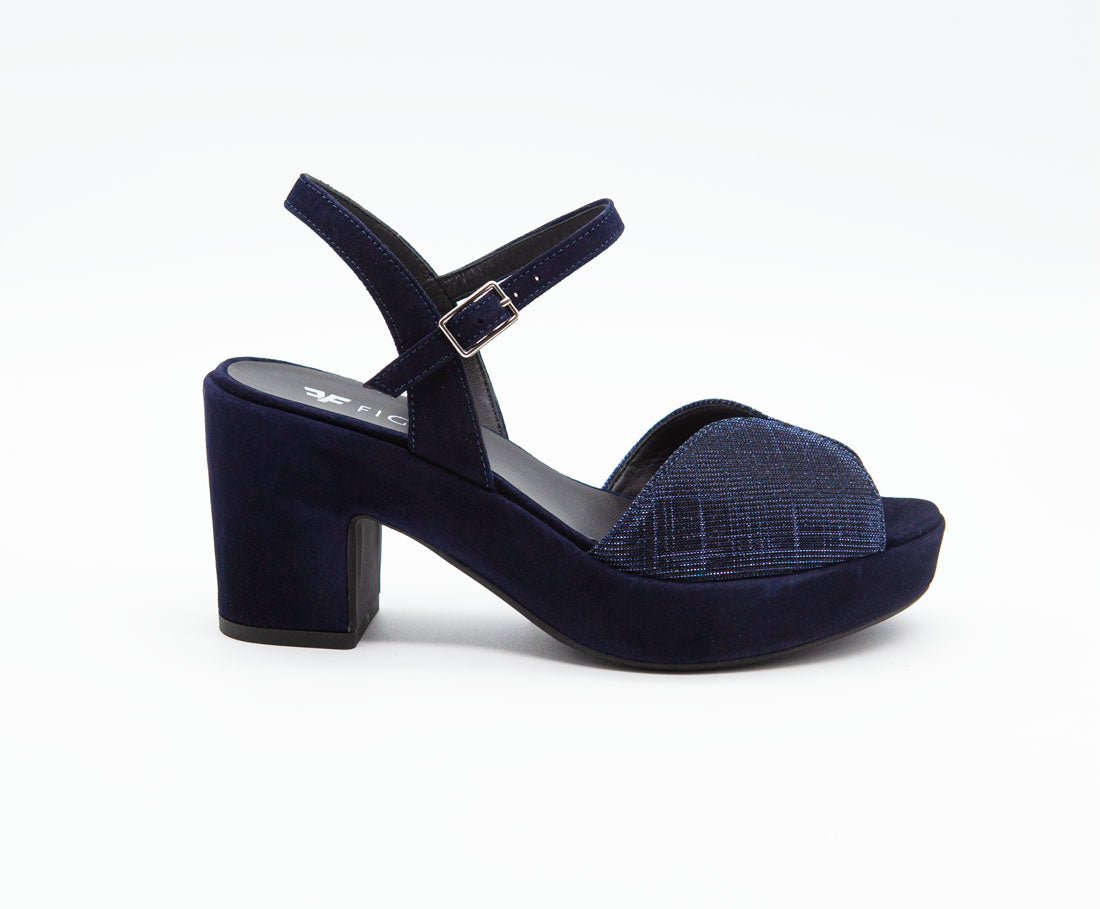 Figini - Sandali Platform con mascherina glitter Blu - Figini Milano