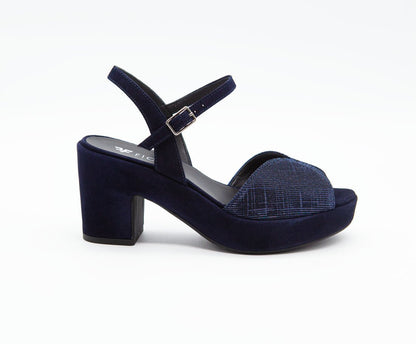 Figini - Sandali Platform con mascherina glitter Blu - Figini Milano