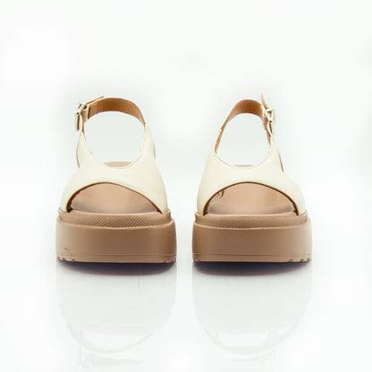 Figini - Sandali platform in nappa off - white - Figini Milano