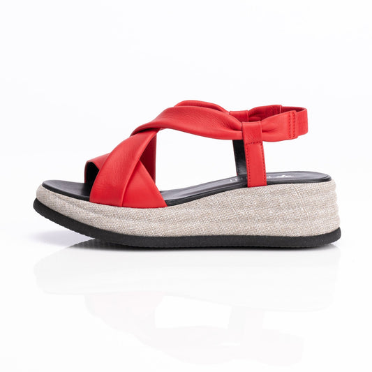 Figini - Sandali platform in nappa rossa - Figini Milano