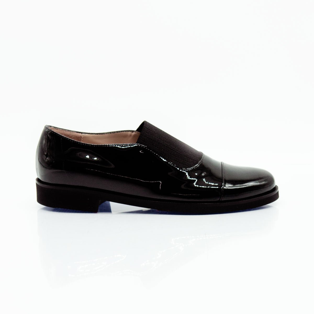 Figini - Slip - on con tacco 2 cm in vernice nera - Figini Milano