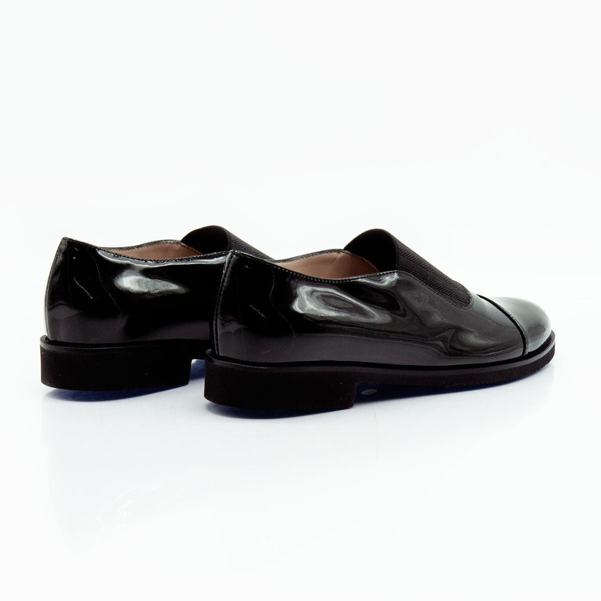 Figini - Slip - on con tacco 2 cm in vernice nera - Figini Milano