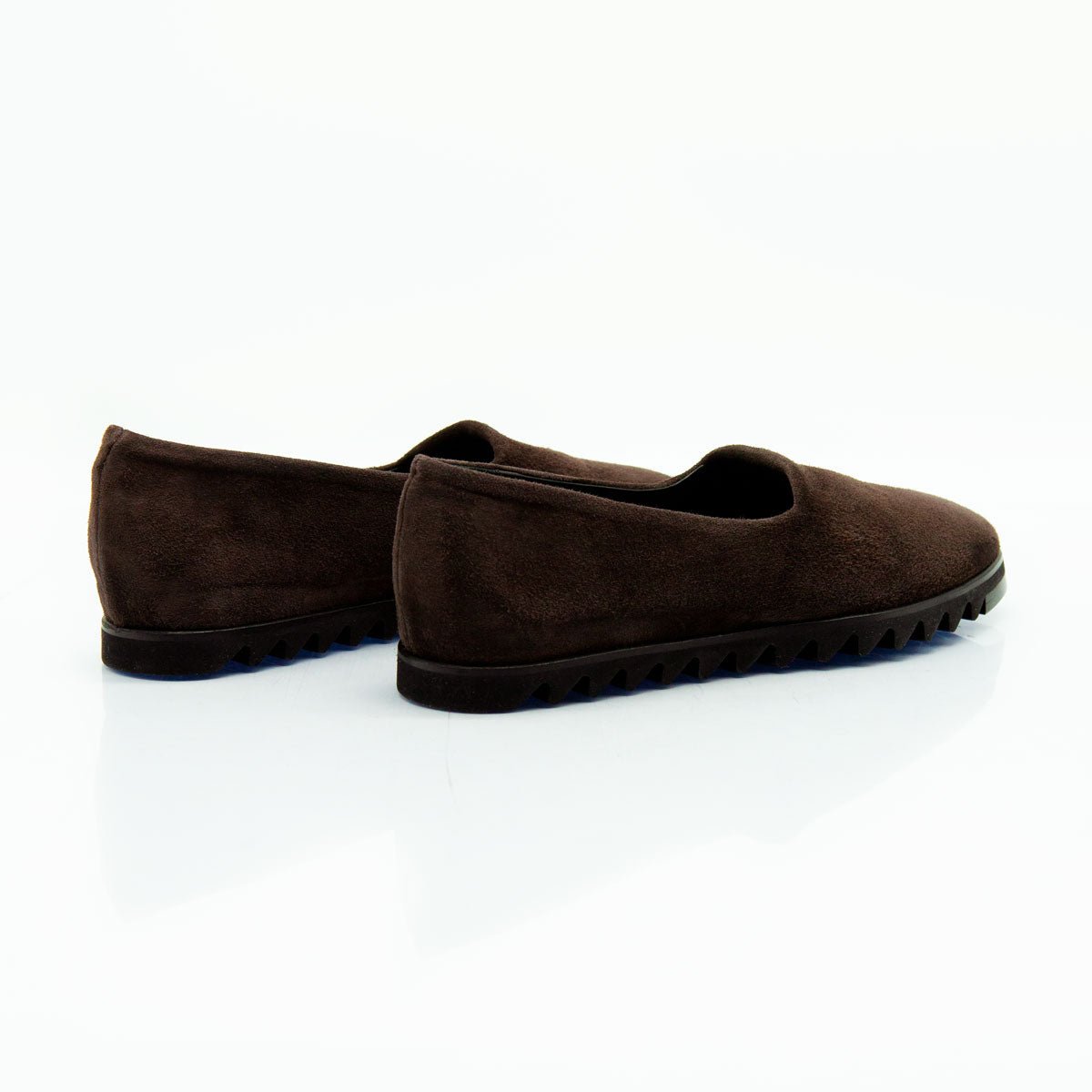 Figini - Slip - on flex in camoscio stretch testa moro - Figini Milano