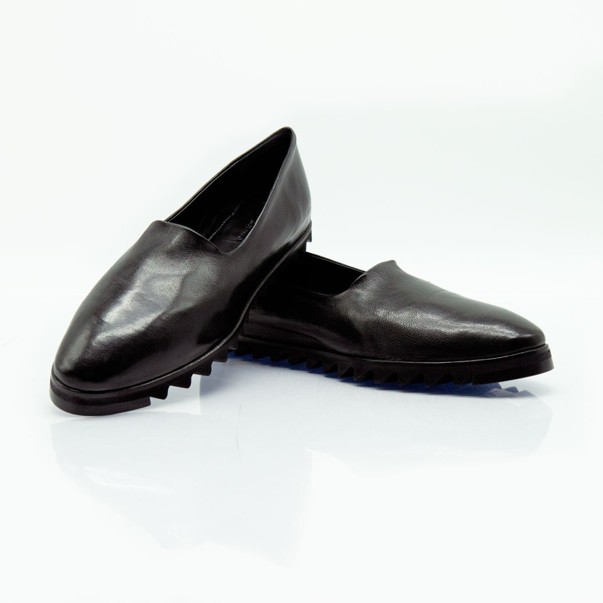 Figini - Slip - on flex in nappa stretch nera - Figini Milano