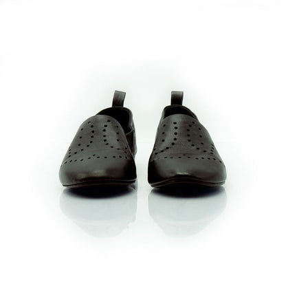 Figini - Slip - on forata in nappa nera - Figini Milano