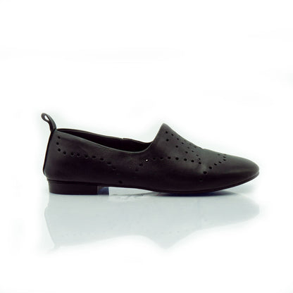 Figini - Slip - on forata in nappa nera - Figini Milano