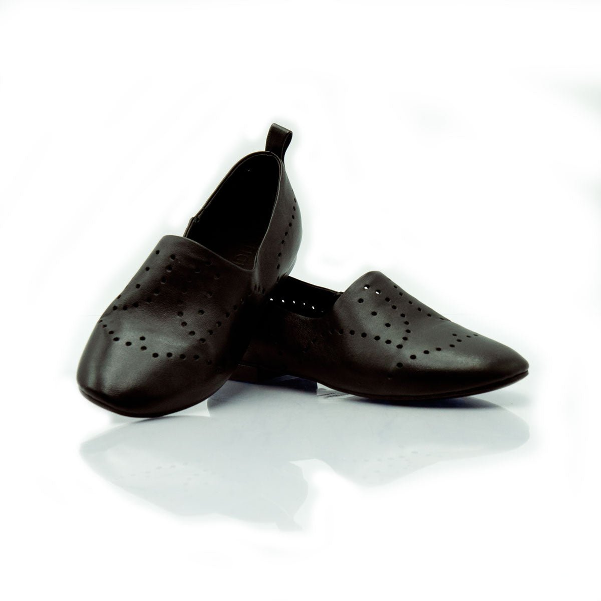 Figini - Slip - on forata in nappa nera - Figini Milano