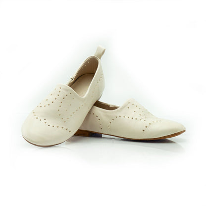 Figini - Slip - on forata in nappa off - white - Figini Milano