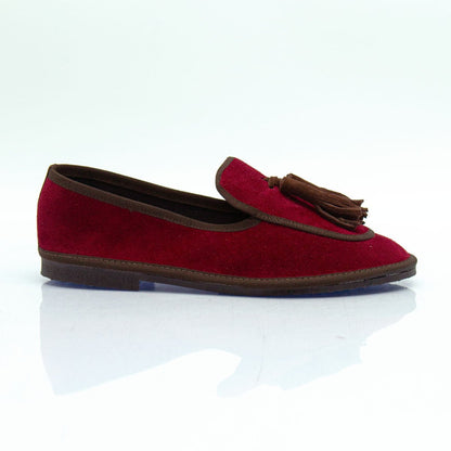 Figini - Slip-on Friulane con Fiocchetti in camoscio bordeaux - Figini Milano