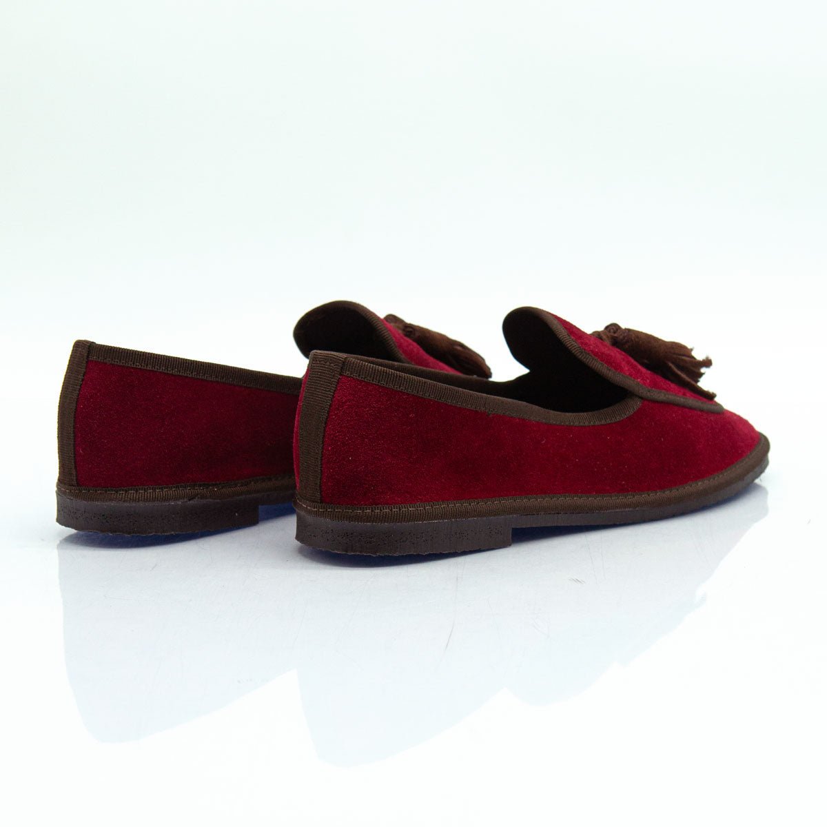 Figini - Slip-on Friulane con Fiocchetti in camoscio bordeaux - Figini Milano