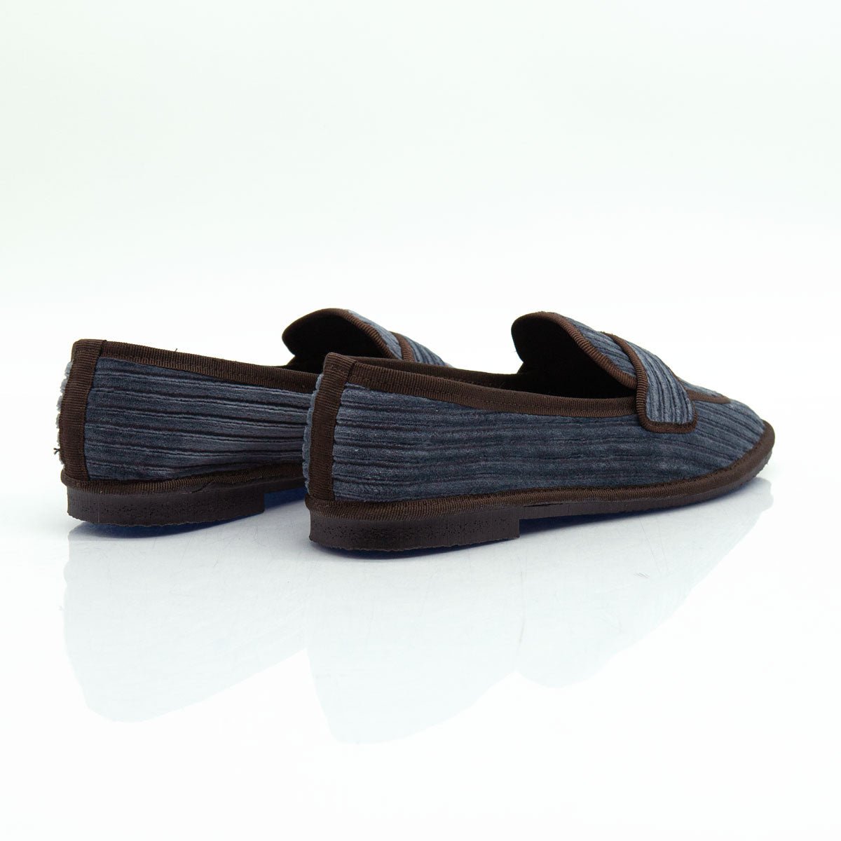 Figini - Slip-on Friulane in velluto a coste grigio - Figini Milano