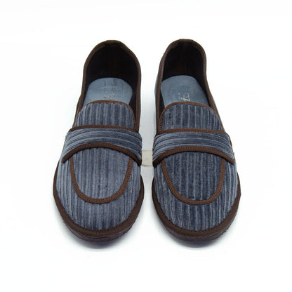 Figini - Slip-on Friulane in velluto a coste grigio - Figini Milano