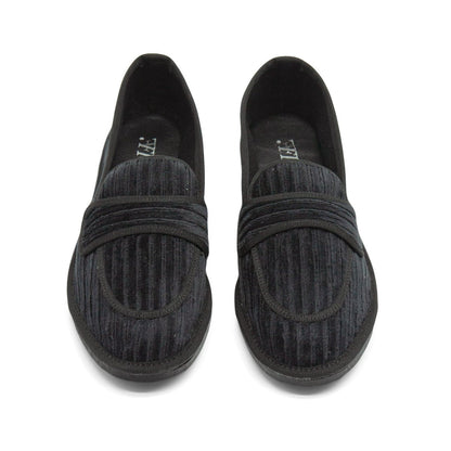 Figini - Slip-on Friulane in velluto a coste nero - Figini Milano