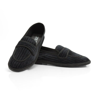 Figini - Slip-on Friulane in velluto a coste nero - Figini Milano