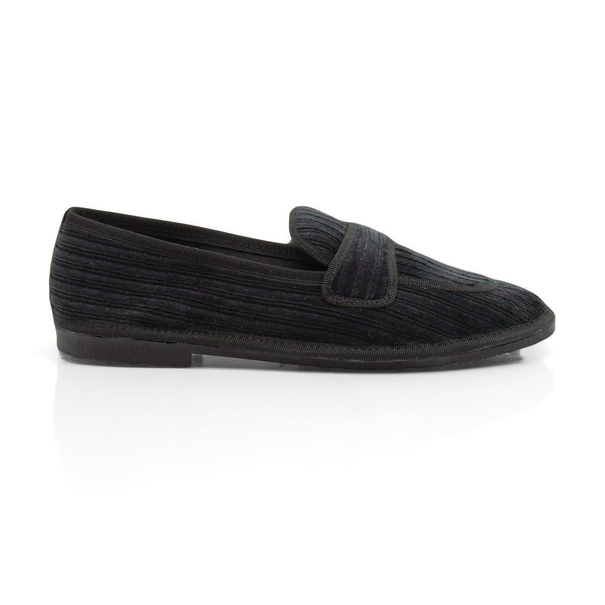 Figini - Slip-on Friulane in velluto a coste nero - Figini Milano