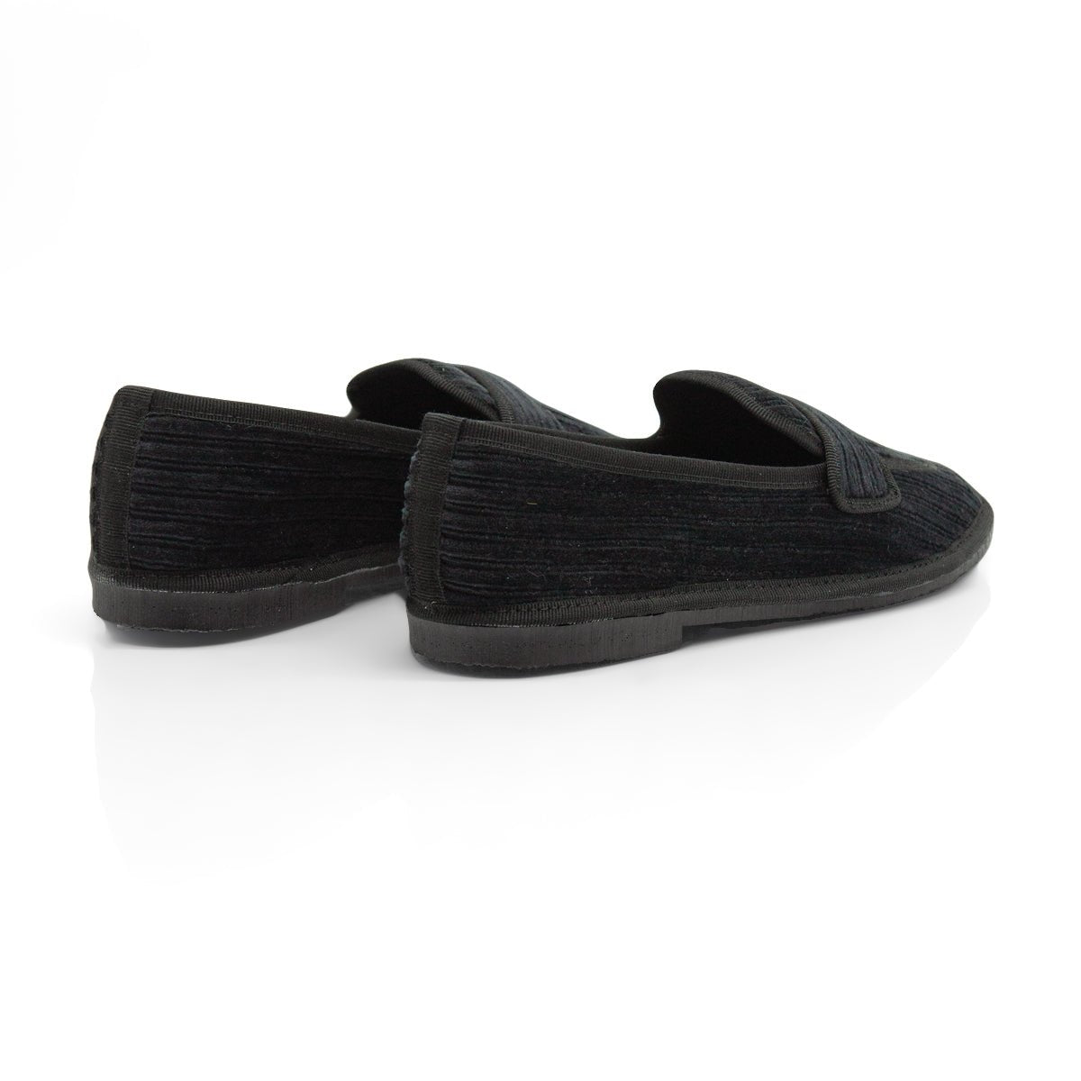 Figini - Slip-on Friulane in velluto a coste nero - Figini Milano
