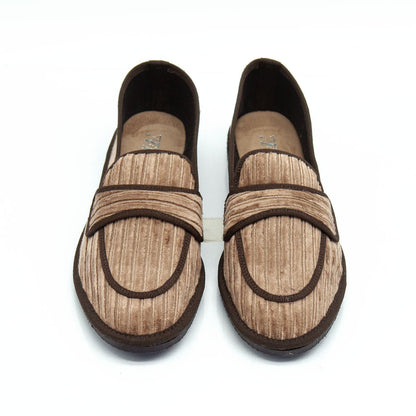 Figini - Slip-on Friulane in velluto a coste taupe - Figini Milano