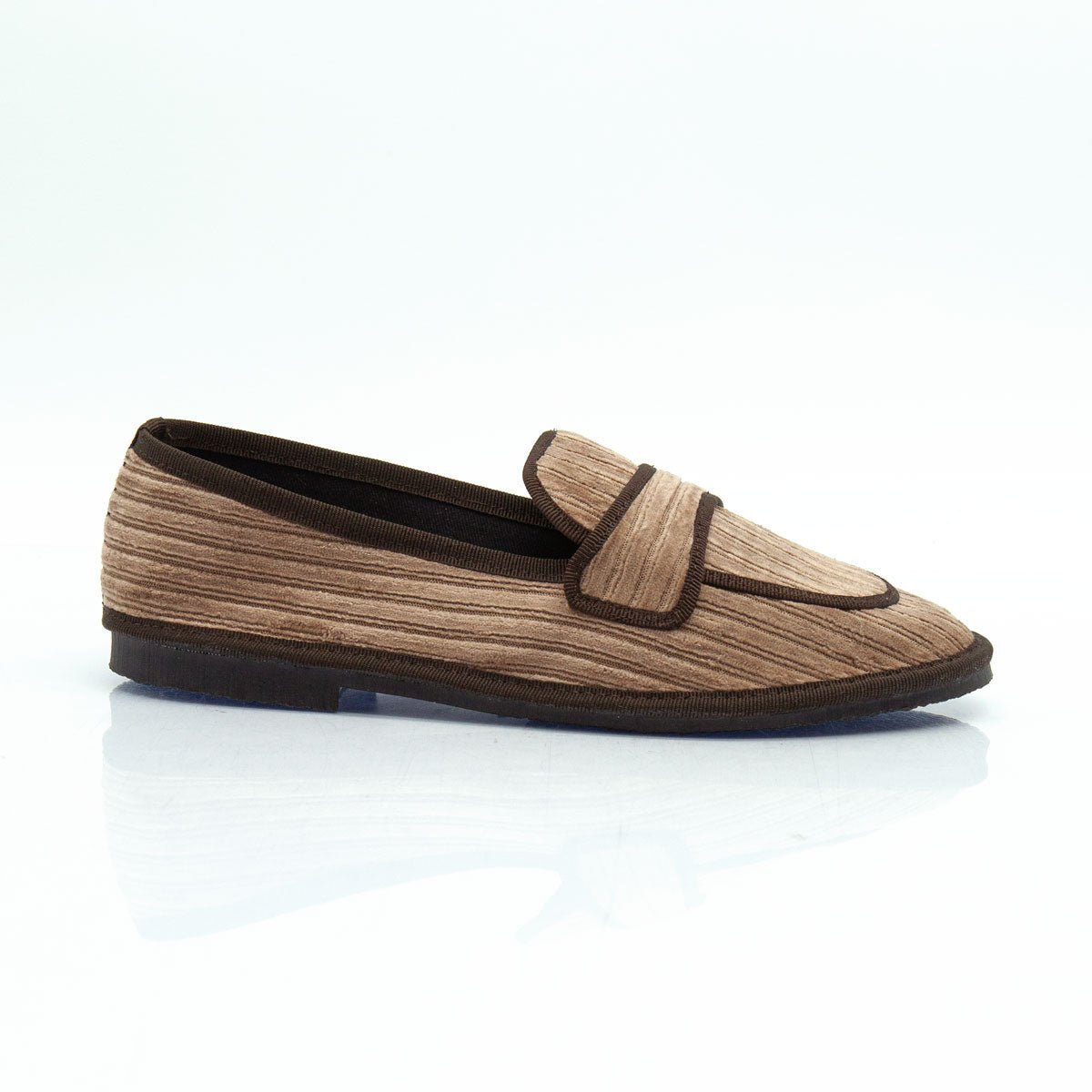 Figini - Slip-on Friulane in velluto a coste taupe - Figini Milano