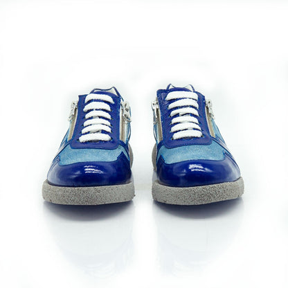 Figini - Sneakers extralight con lacci e doppia zip versione Blu - Figini Milano