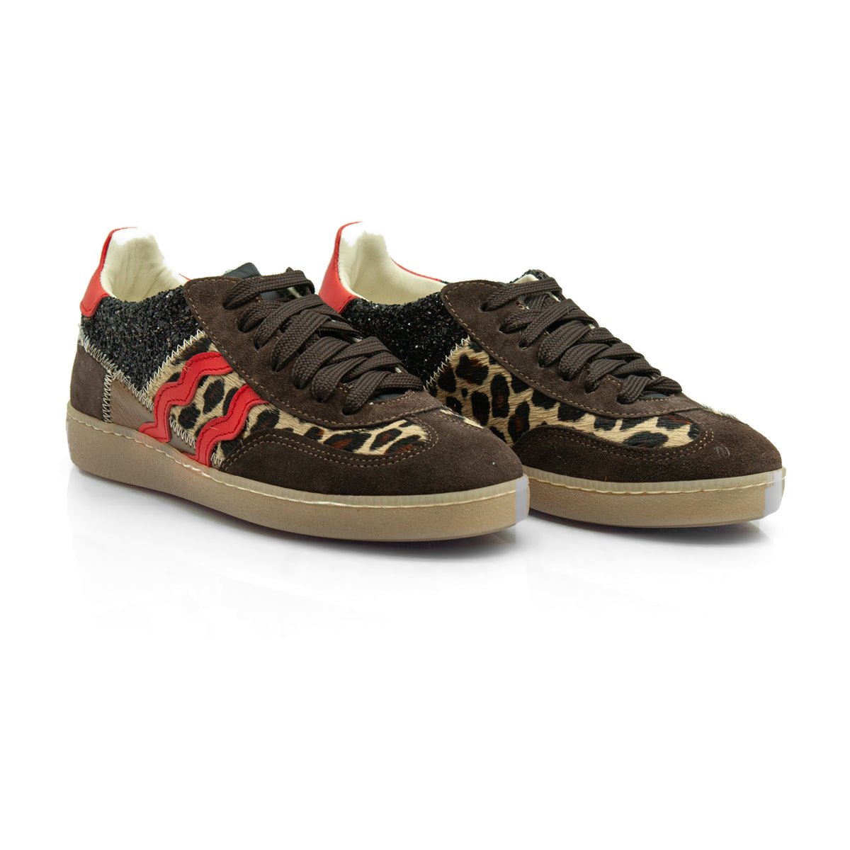 Figini - Sneakers maculate in cavallino leopardato - Figini Milano