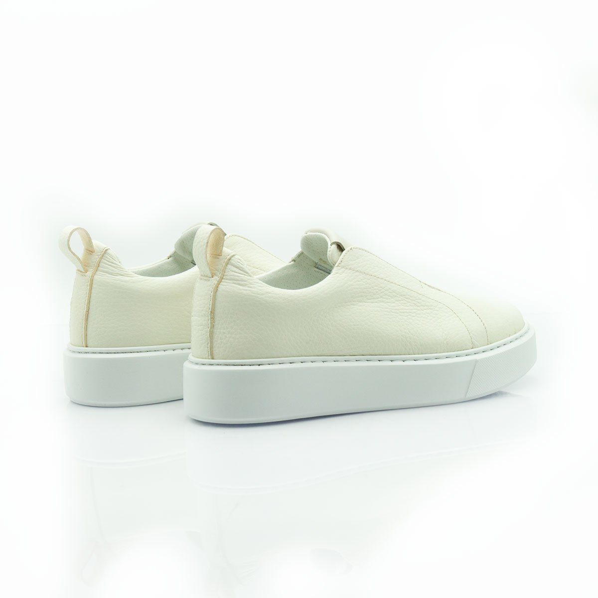 Figini - Sneakers Slip - on in vitello off - white - Figini Milano