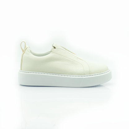 Figini - Sneakers Slip - on in vitello off - white - Figini Milano