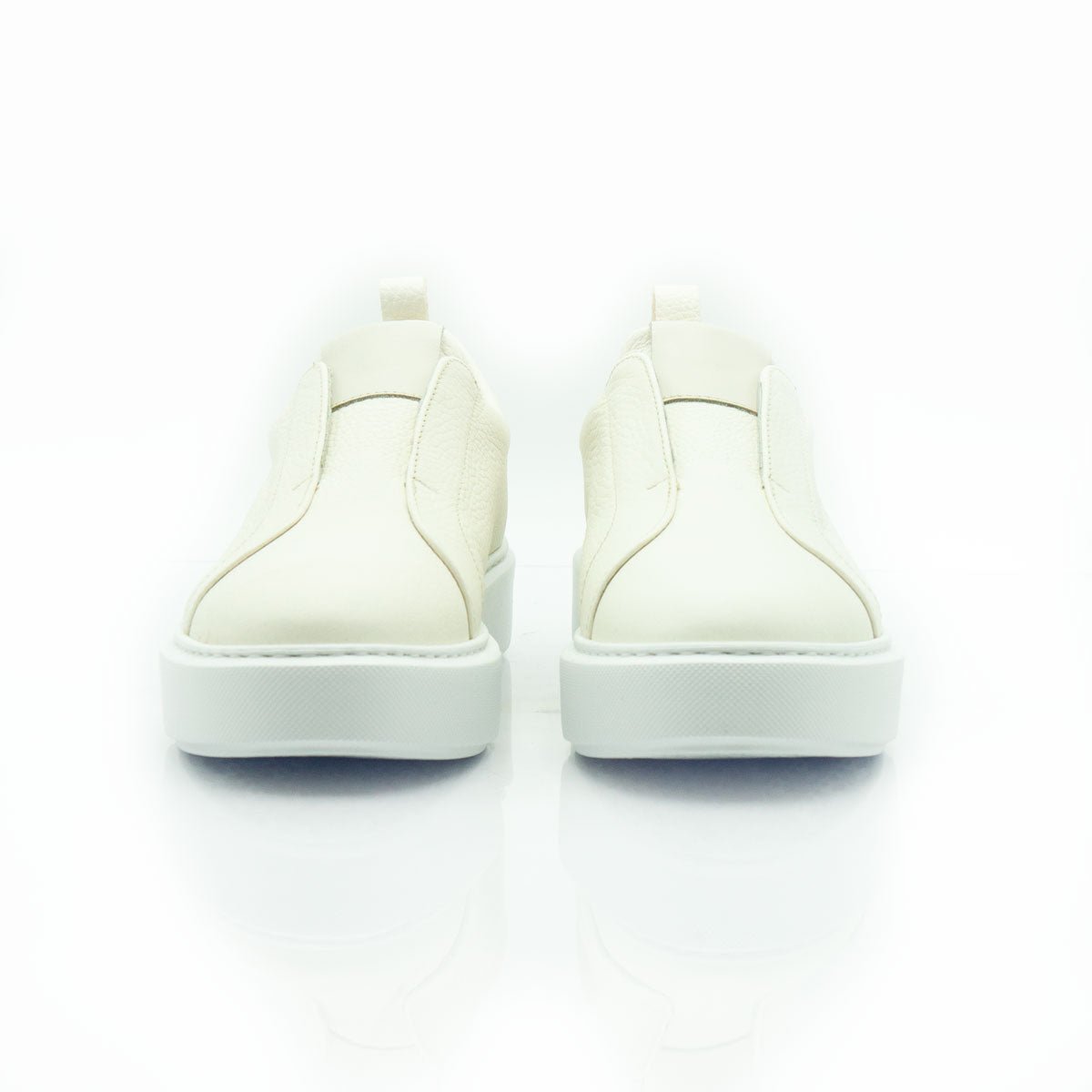 Figini - Sneakers Slip - on in vitello off - white - Figini Milano