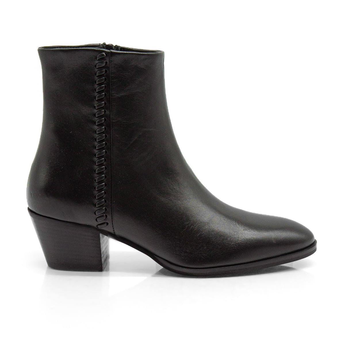 Figini - Stivaletti Camperos 5 cm in nappa bottalata nero - Figini Milano