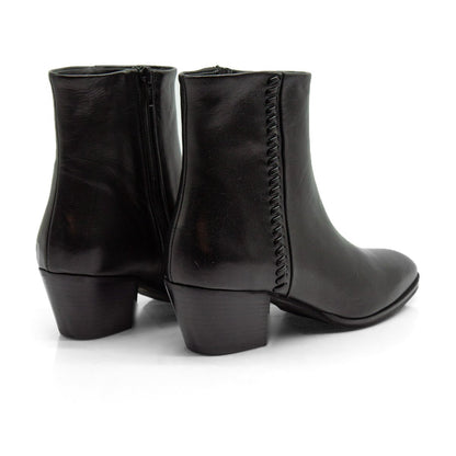 Figini - Stivaletti Camperos 5 cm in nappa bottalata nero - Figini Milano