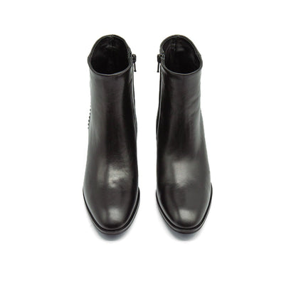 Figini - Stivaletti Camperos 5 cm in nappa bottalata nero - Figini Milano