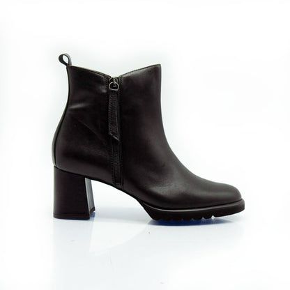 Figini - Stivaletti con doppia zip tacco 7 cm in vitello nero - Figini Milano