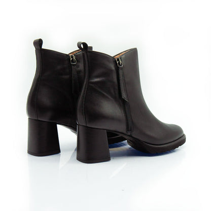 Figini - Stivaletti con doppia zip tacco 7 cm in vitello nero - Figini Milano