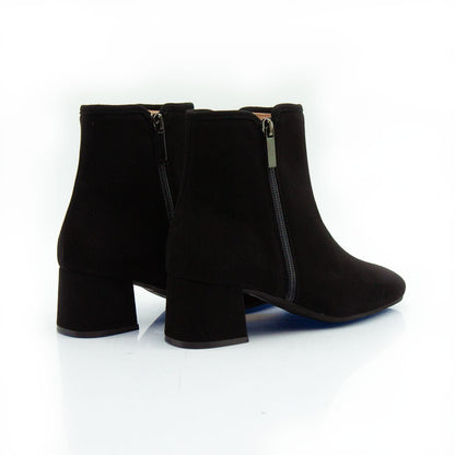 Figini - Stivaletti con zip e tacco 5 cm in camoscio nero - Figini Milano