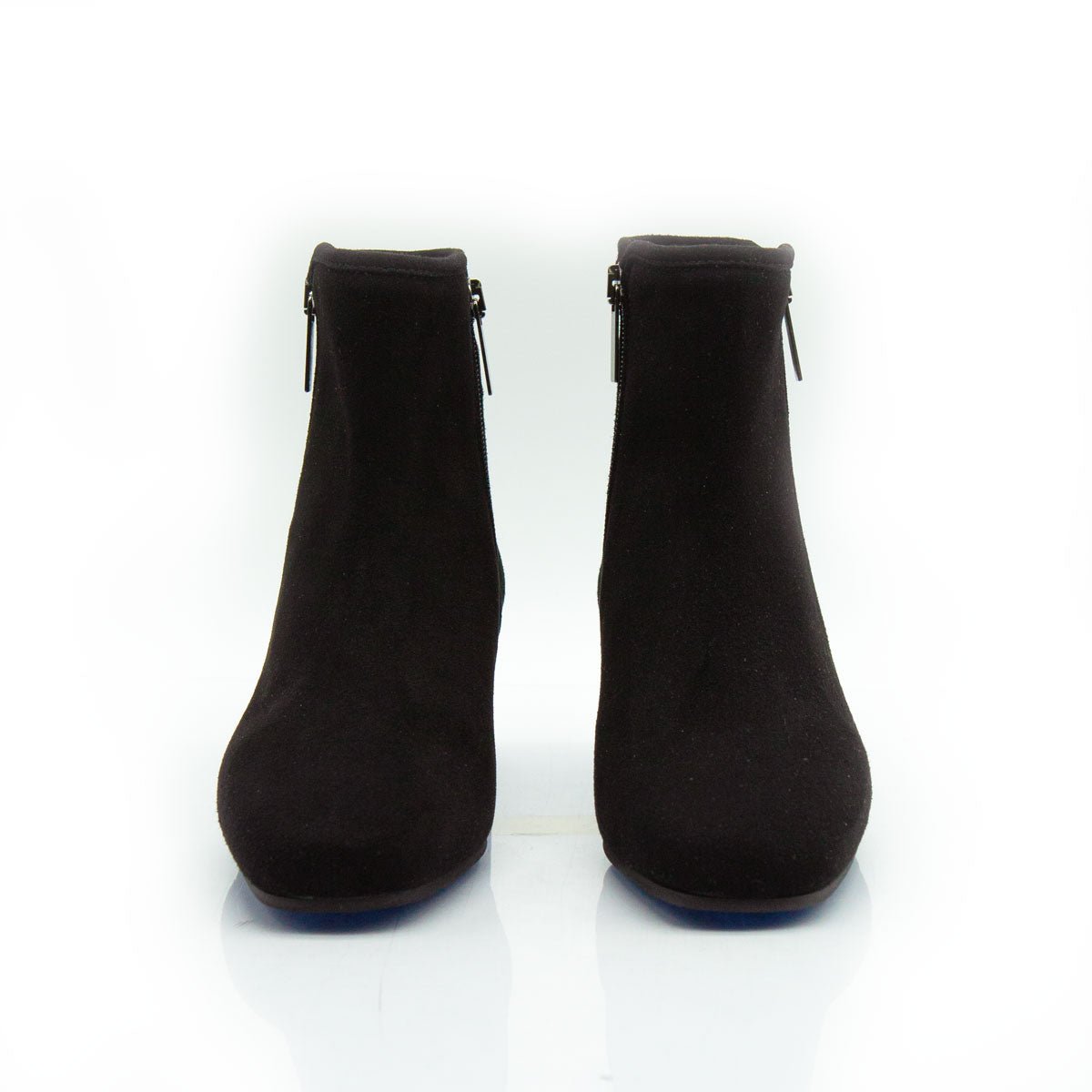 Figini - Stivaletti con zip e tacco 5 cm in camoscio nero - Figini Milano