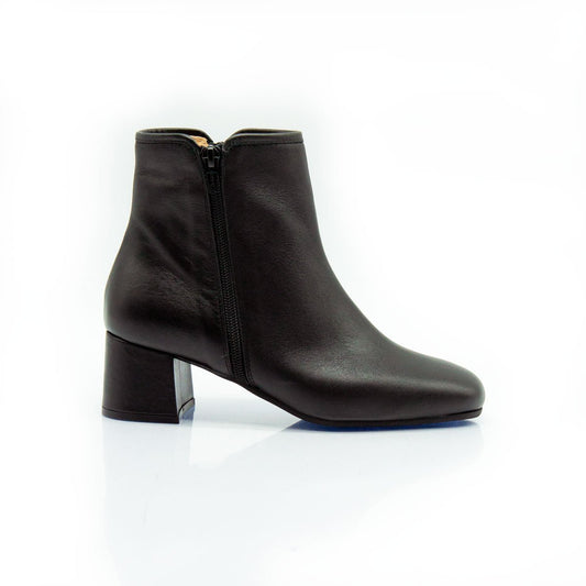 Figini - Stivaletti con zip e tacco 5 cm in vitello nero - Figini Milano