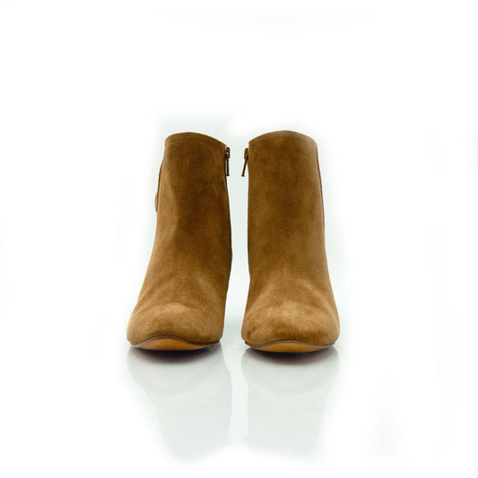 Figini - Stivaletto con frange e tacco di 4 cm in camoscio cuoio - Figini Milano