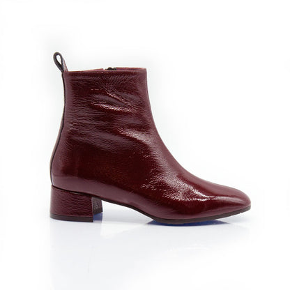 Figini - Stivaletto con tacco di 4 cm in vernice Bordeaux - Figini Milano