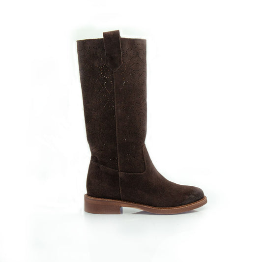 Figini - Stivali Traforati in Camoscio Testamoro - Figini Milano