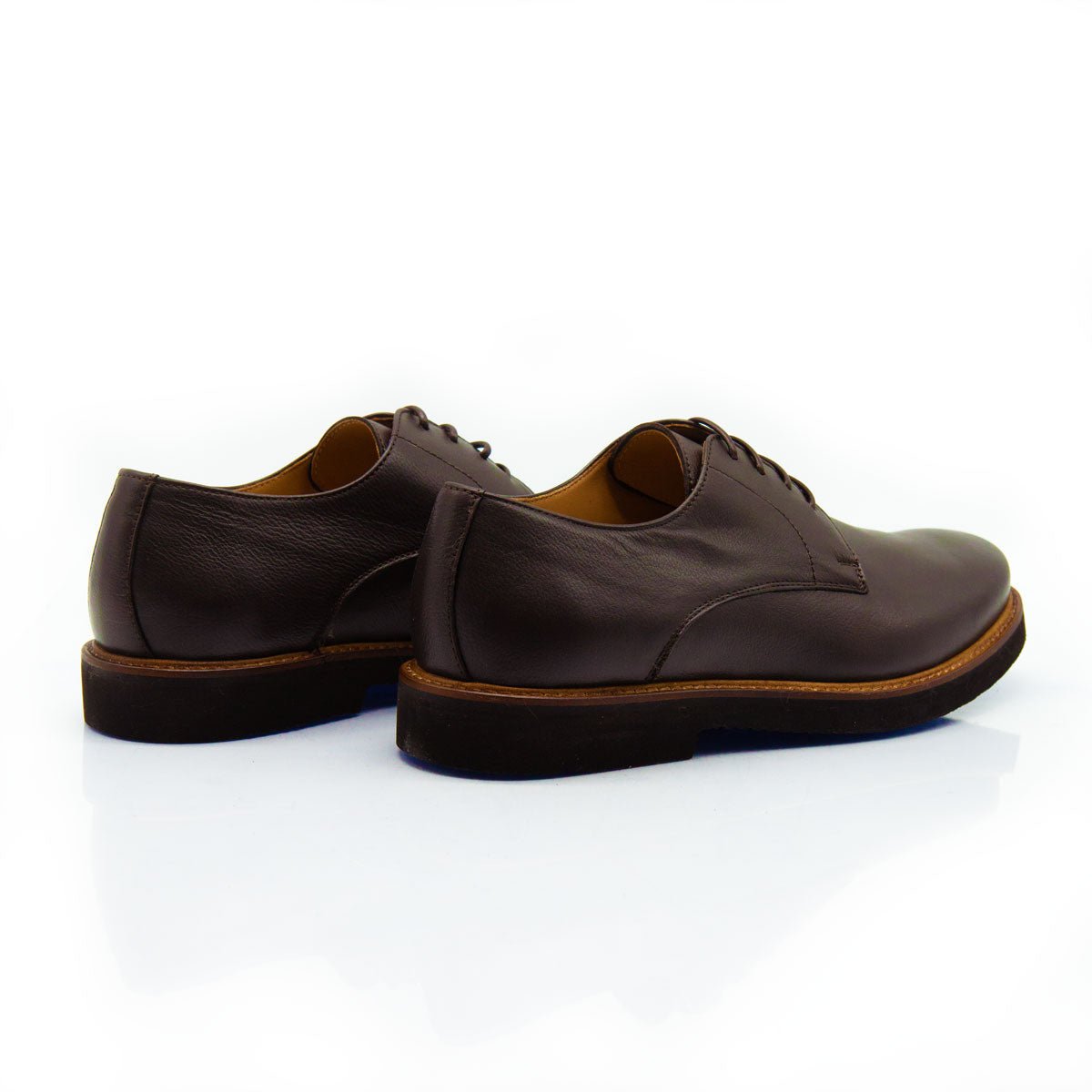 Figini - Stringata Derby flex in vitello anticato testa moro - Figini Milano